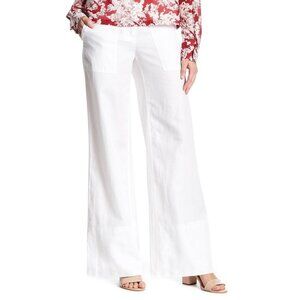 Robert Rodriguez Basic White Wide Leg Pant